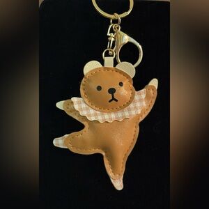 Dancing Bear Puffy Bag Charm/Keyring
